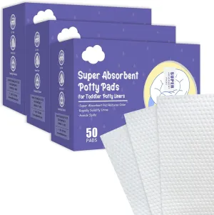 150 Packs Super Absorbent Urine Pads Portable Child Used with Travel Potty Bags Disposable Liners for Toddlers, Toilet Seat for Kids Pee Training