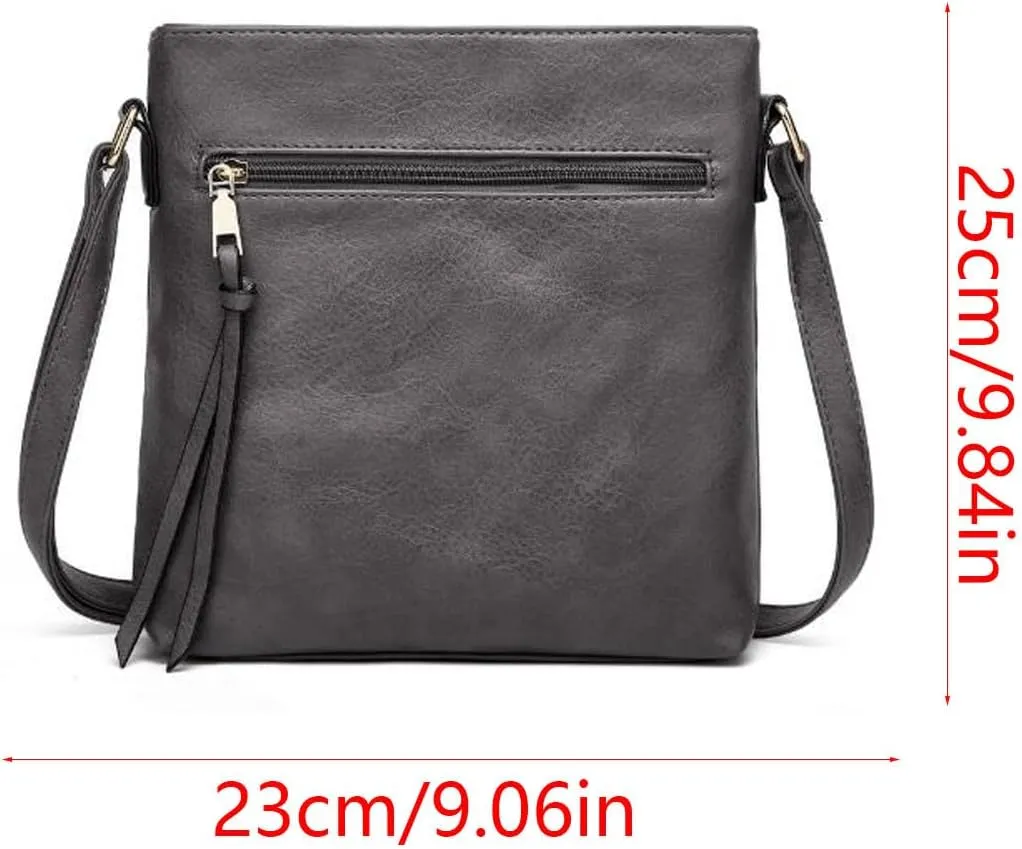 1pcs Leather Cross Body Bags for Women Anti Theft Cross Body Bag Soft Leather Cross Body Bags.