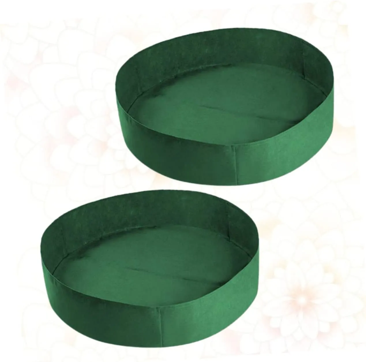 2 Pack Canvas Vegetable Plant Grow Bags 60x20cm Garden Planting Bed Bag for Green