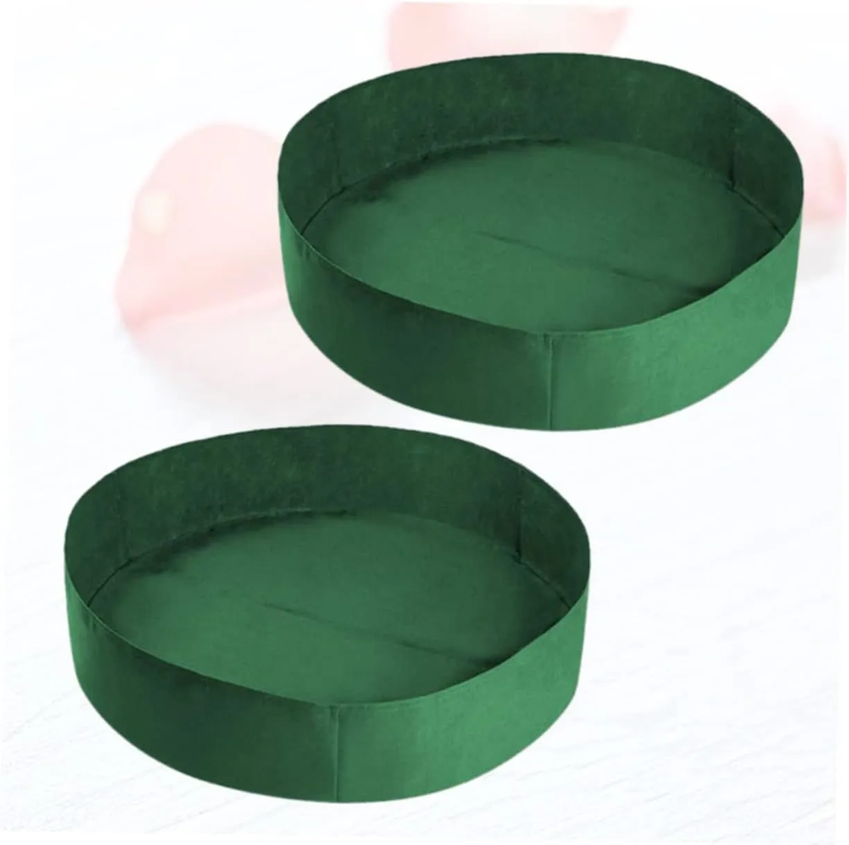 2 Pack Canvas Vegetable Plant Grow Bags 60x20cm Garden Planting Bed Bag for Green