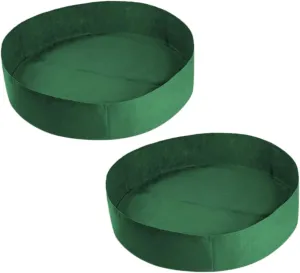 2 Pack Canvas Vegetable Plant Grow Bags 60x20cm Garden Planting Bed Bag for Green