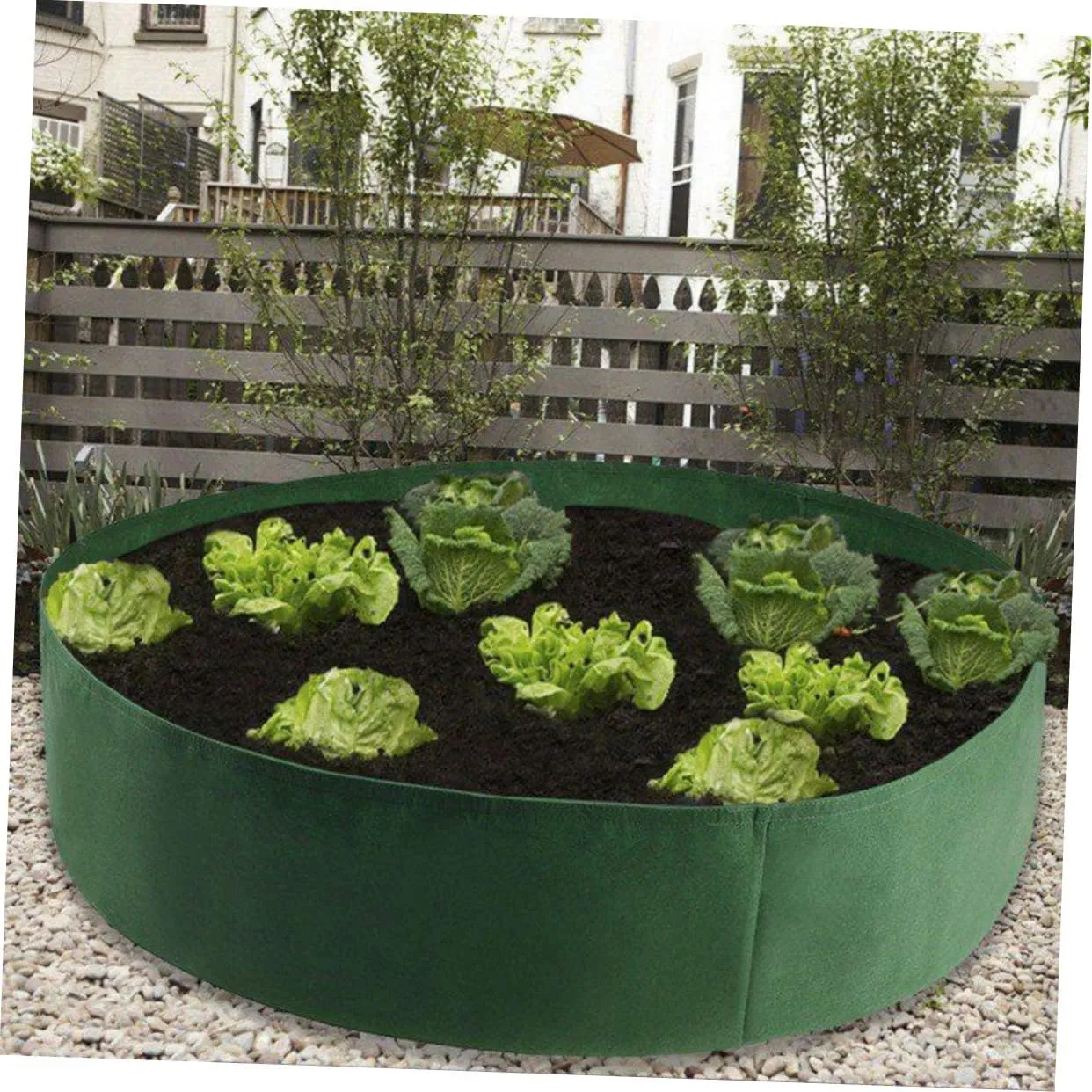 2 Pack Canvas Vegetable Plant Grow Bags 60x20cm Garden Planting Bed Bag for Green