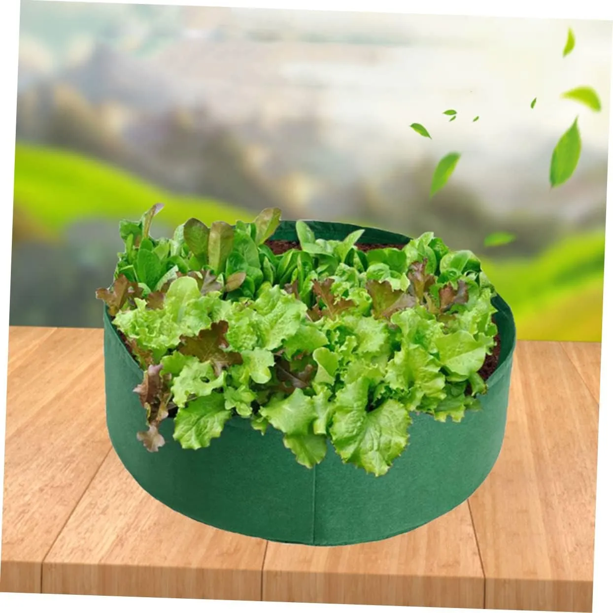 2 Pack Canvas Vegetable Plant Grow Bags 60x20cm Garden Planting Bed Bag for Green