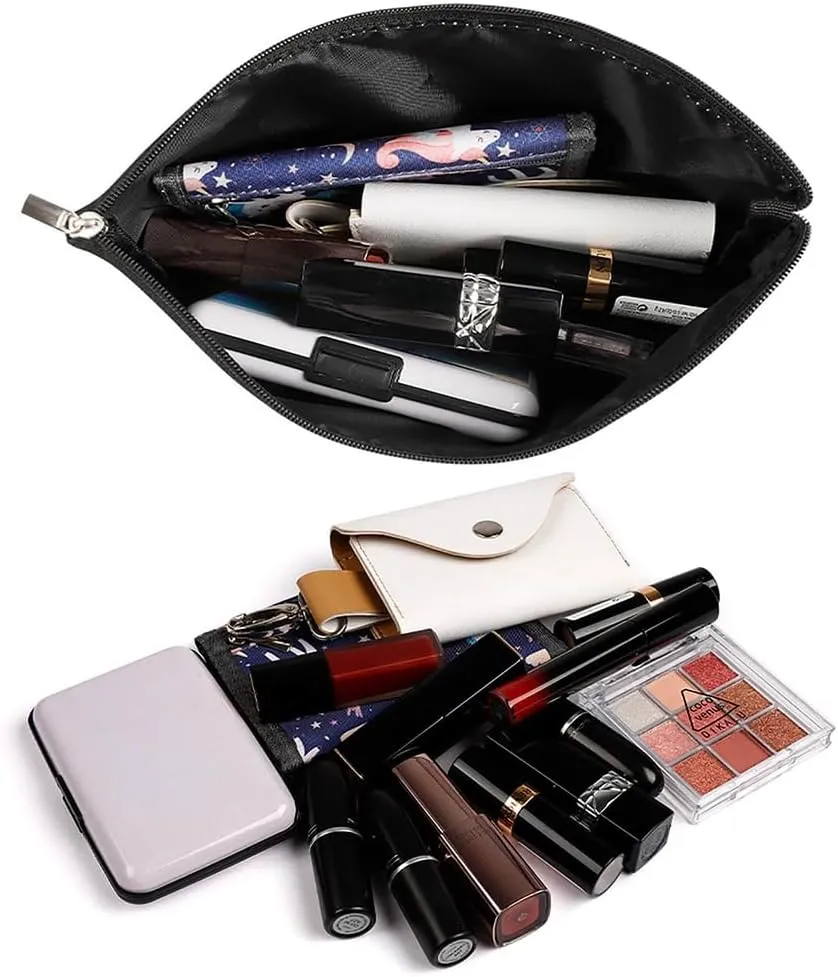 80S Retro Radios Cosmetic Bag Travel Makeup Bags Leather Pouch Organizer Pen Case Pencil Container