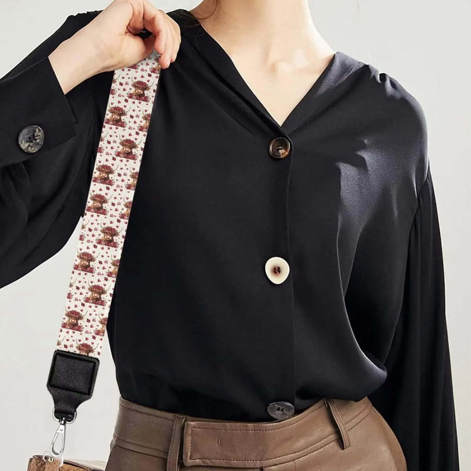 Adjustable Purse Strap Replacement, Wide Shoulder Canvas Bag Strap, Crossbody Handbag Strap