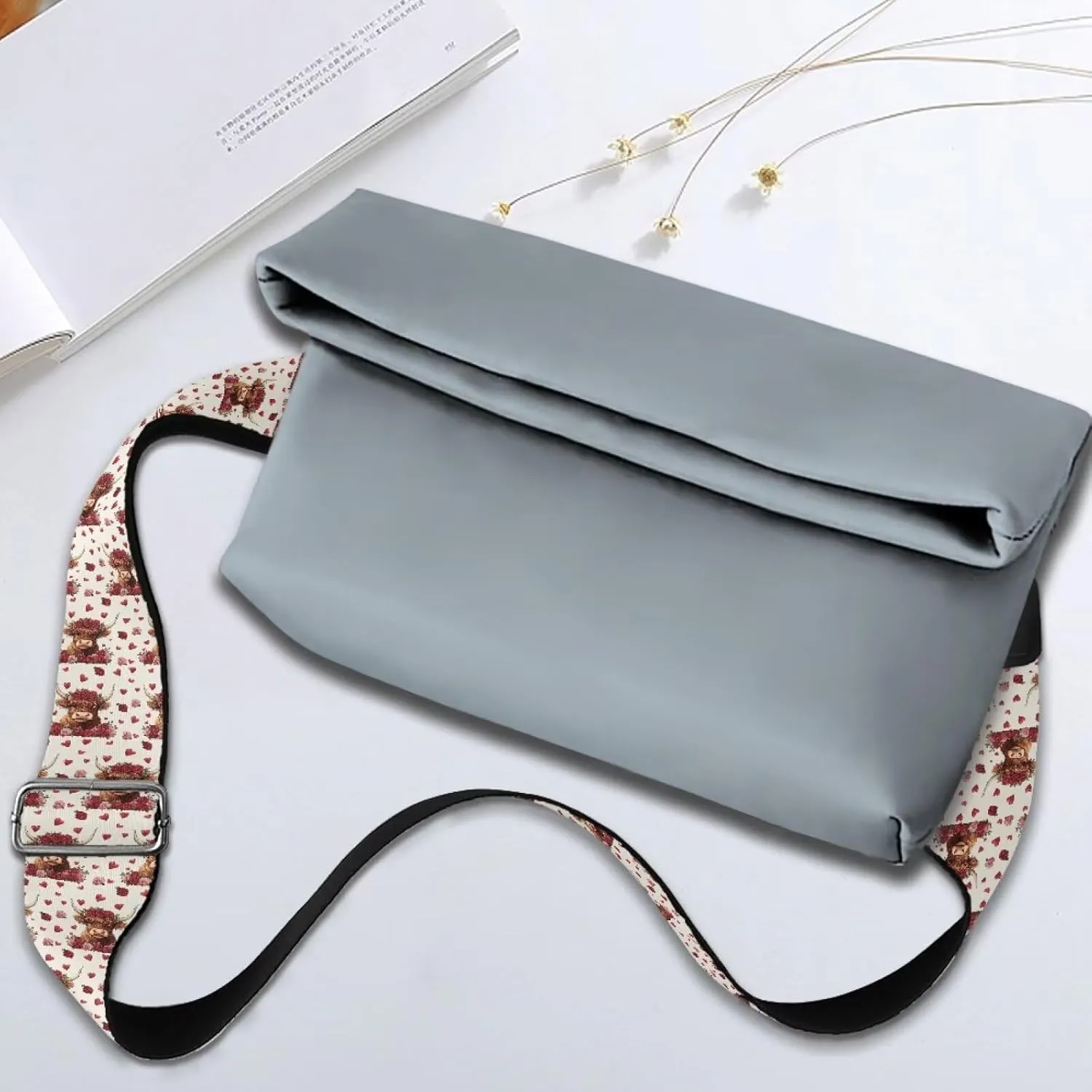 Adjustable Purse Strap Replacement, Wide Shoulder Canvas Bag Strap, Crossbody Handbag Strap