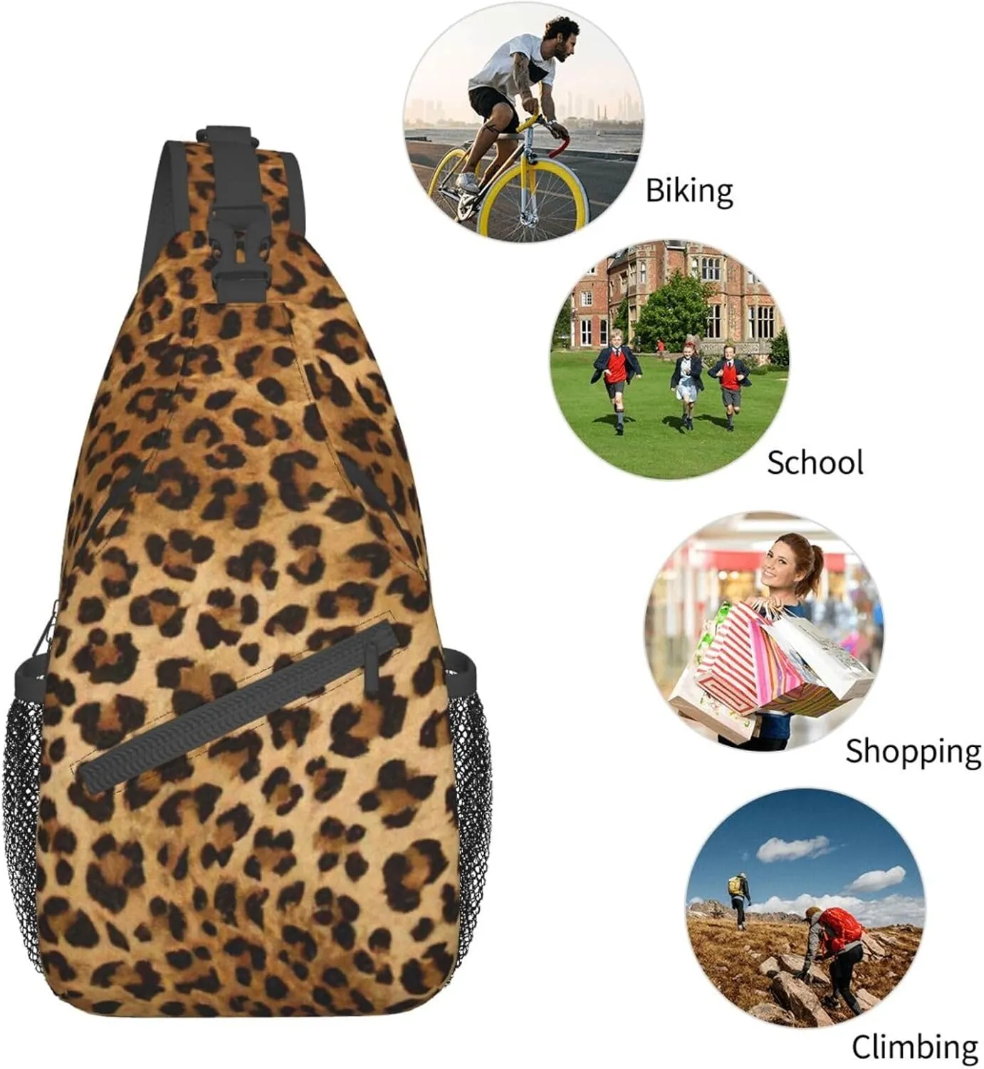 African Weaving Print Crossbody Sling Backpack For Women Men,Sling Bag Travel Hiking Chest Bag Daypack
