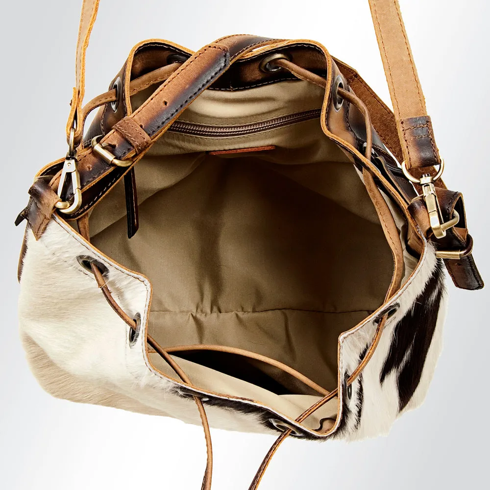 American Darling ADBGI125B Bucket Hair-On Genuine Leather Women Bag Western Handbag Purse