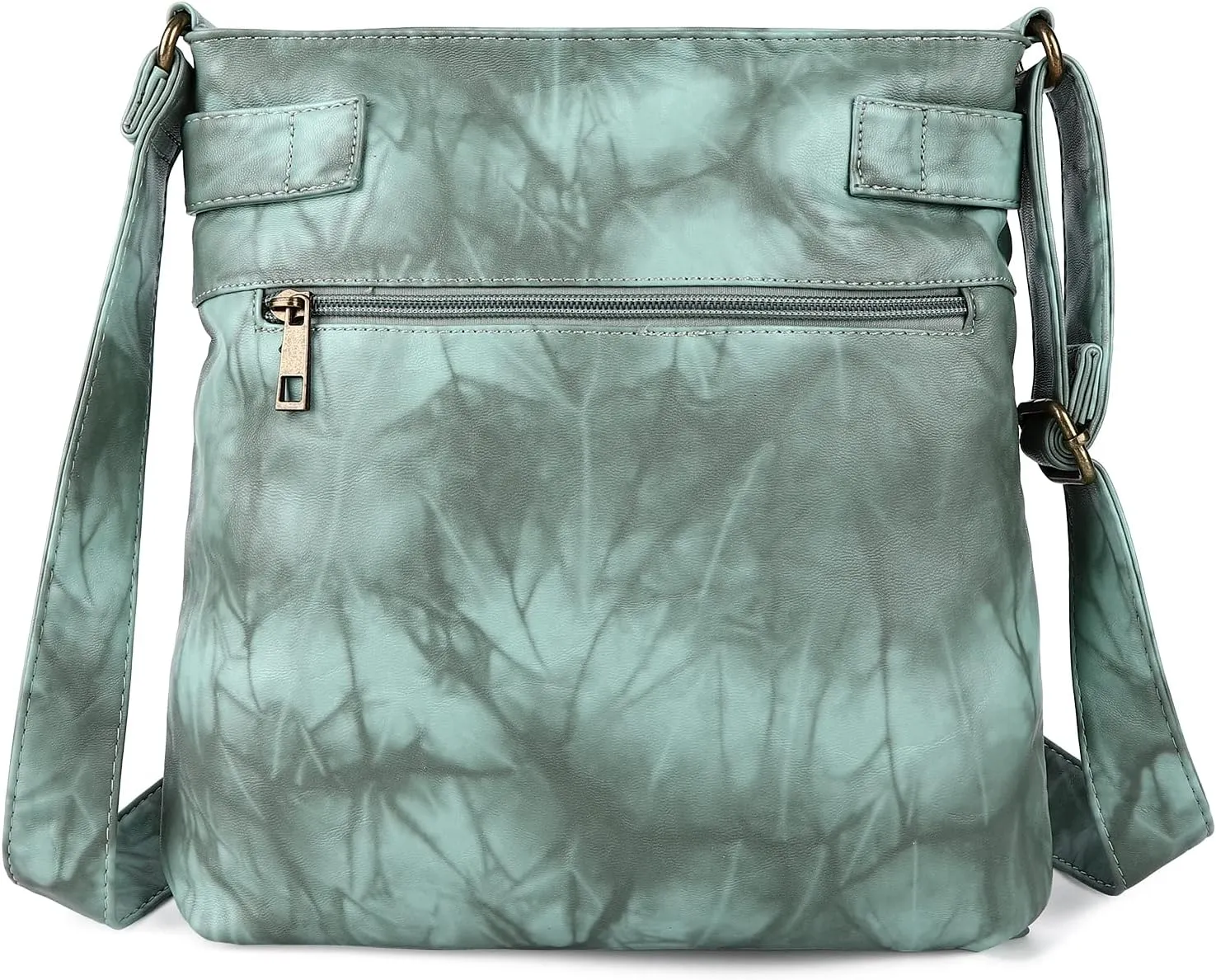 Angel Kiss Crossbody Bags for Women Washed Leather Shoulder Bags Multi Pocket Soft Hobo Purses and Medium Handbags