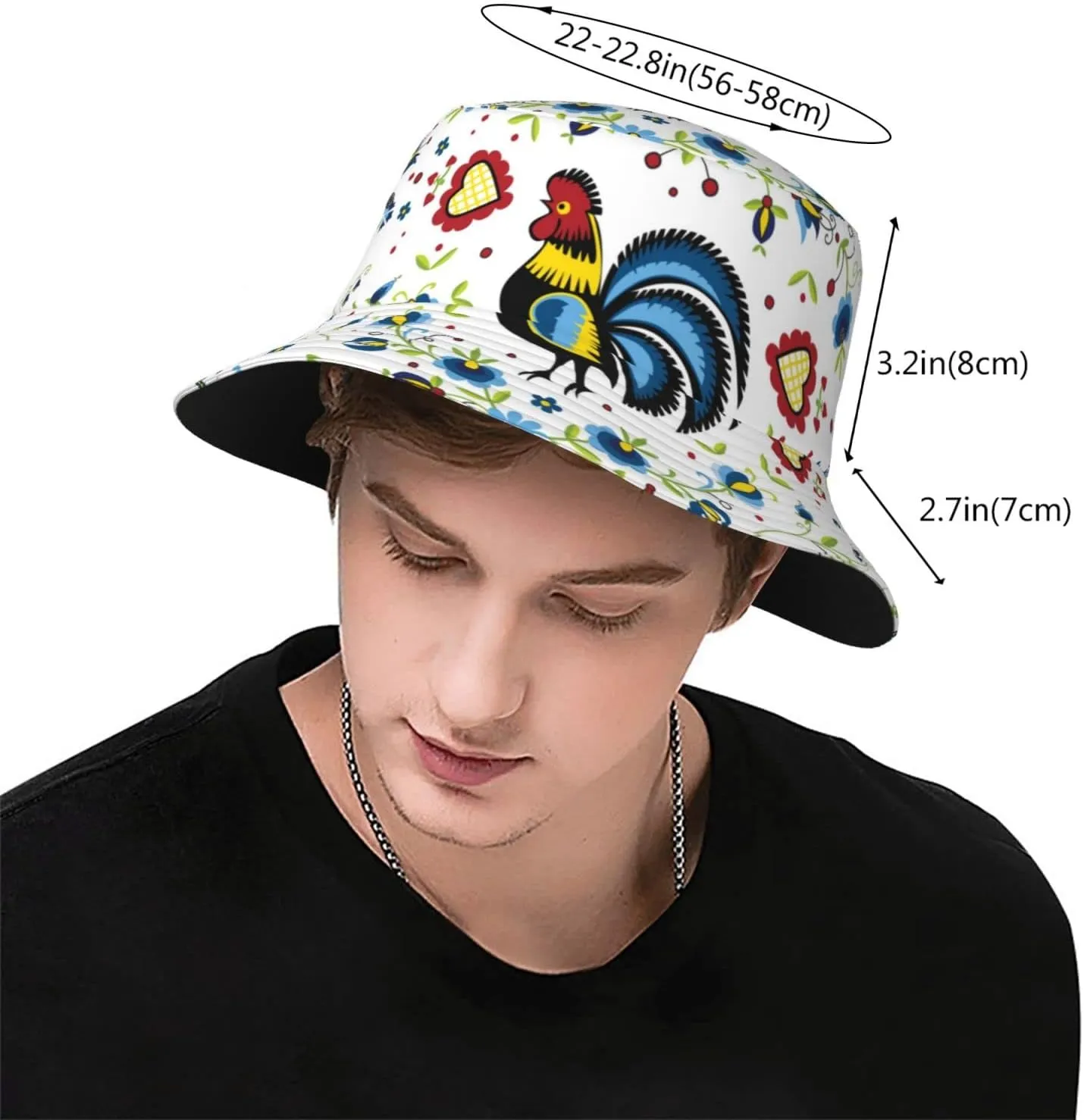 Animal Cute Chicken Bucket Hats Outdoor Summer Fashion Fisherman Hats Beach Mens Womens Teens Sun Hats for Travel