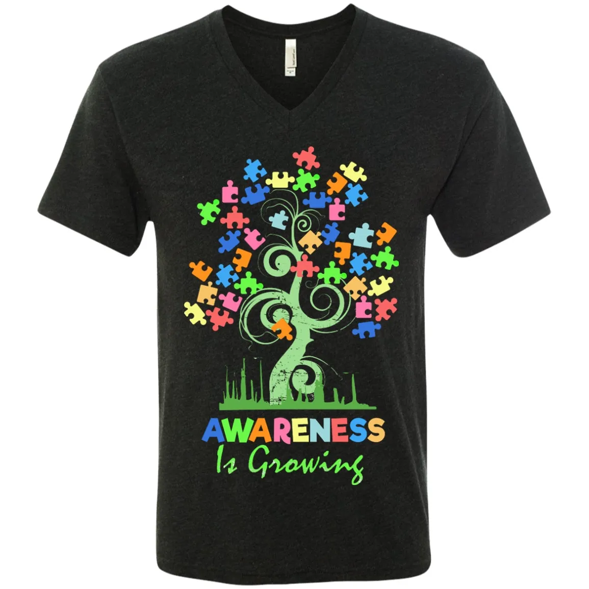 Autism Awareness Tree - Awareness Is Growing Shirts And Hoodies