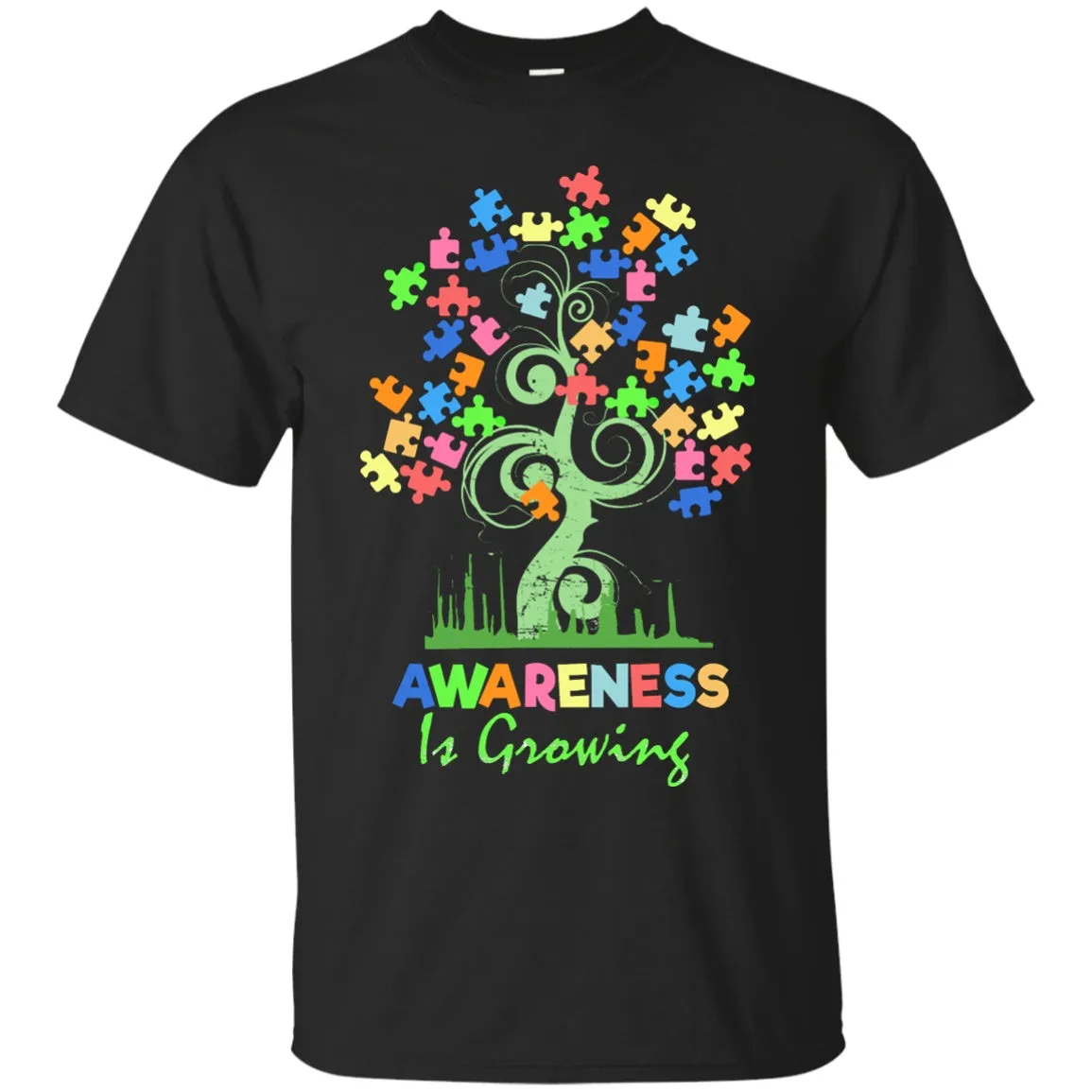 Autism Awareness Tree - Awareness Is Growing Shirts And Hoodies