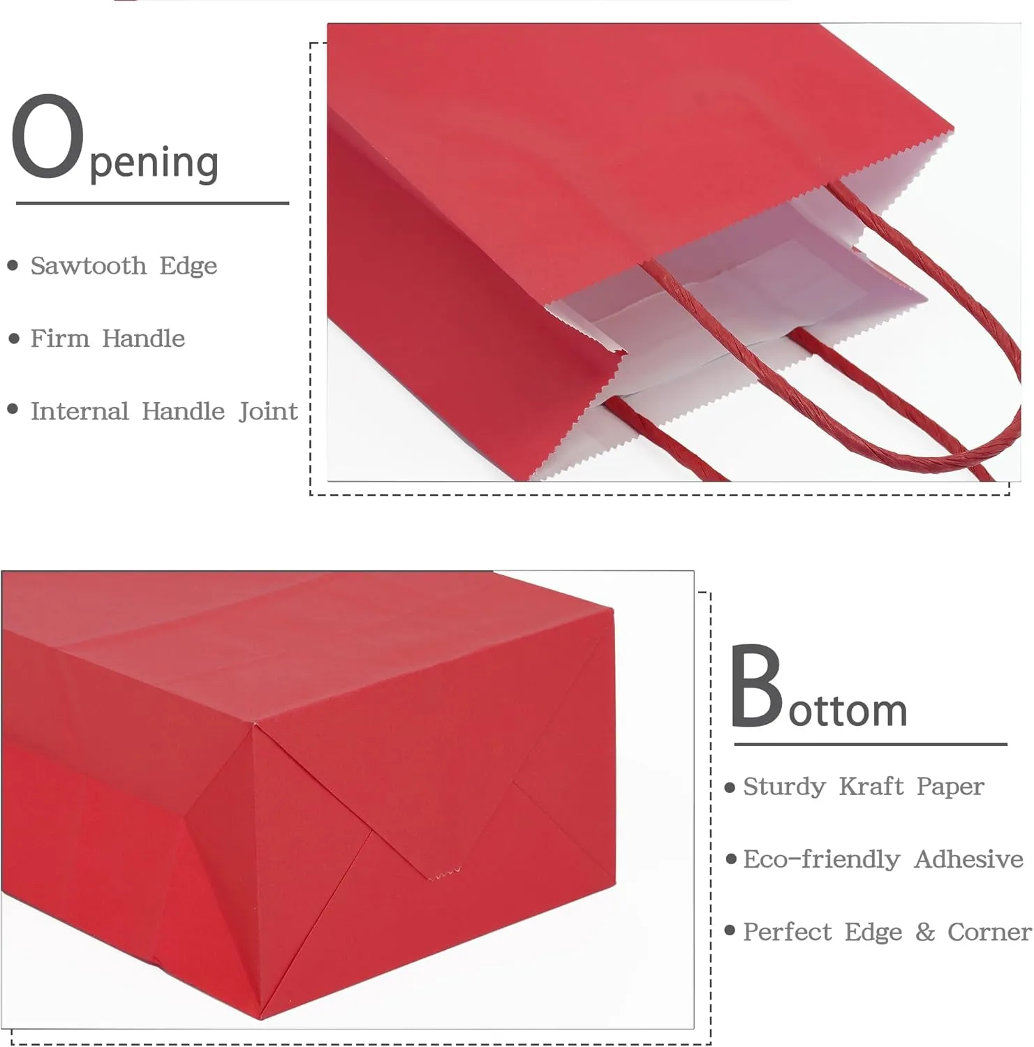 AZOWA Gift Bags Mini Kraft Paper Bags with Handles (4 x 2.4 x 6 in, Assorted, 25 Pcs)