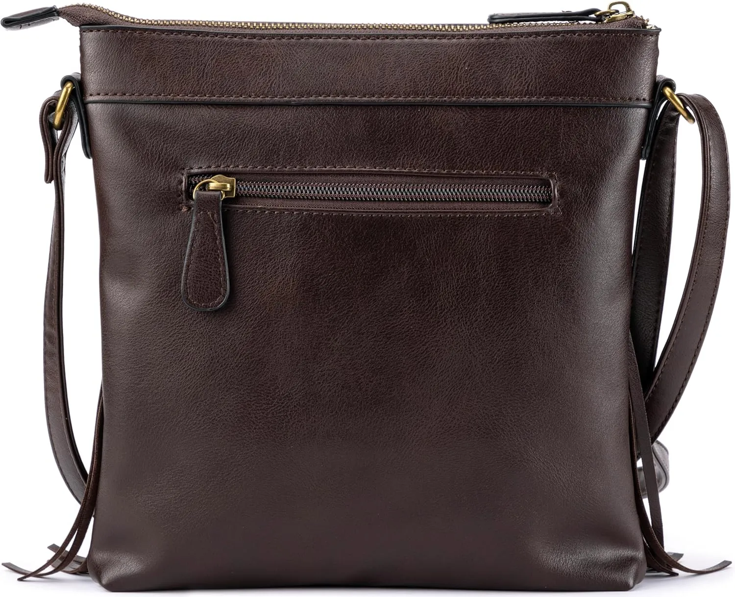 B BRENTANO Vegan Fringed Crossbody Bag with Studs
