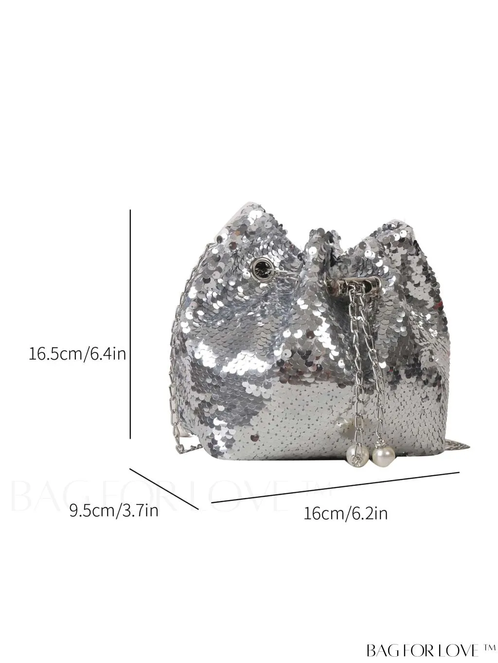 BagForLove - Chic Mini Evening Bag with Decorative Drawstring - Stylish and Shimmering