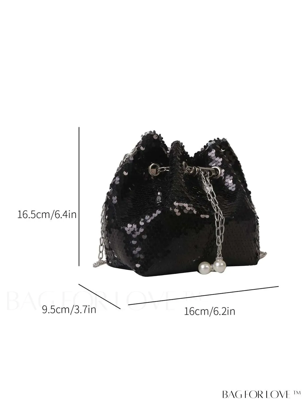 BagForLove - Chic Mini Evening Bag with Decorative Drawstring - Stylish and Shimmering