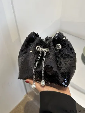 BagForLove - Chic Mini Evening Bag with Decorative Drawstring - Stylish and Shimmering