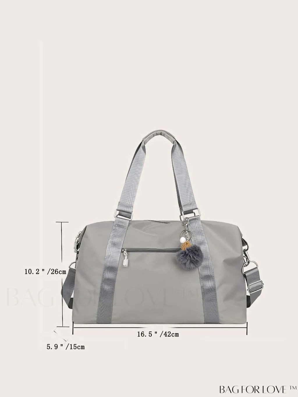 BagForLove - Expansive Pom Pom Embellished Duffle Bag with Ample Storage Capacity