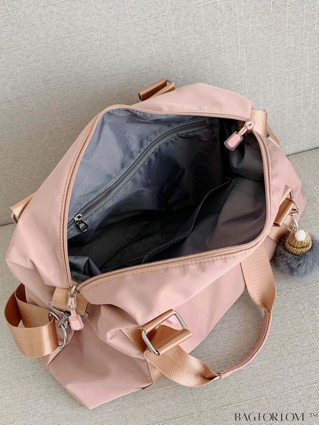 BagForLove - Expansive Pom Pom Embellished Duffle Bag with Ample Storage Capacity