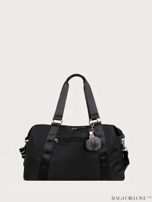 BagForLove - Expansive Pom Pom Embellished Duffle Bag with Ample Storage Capacity