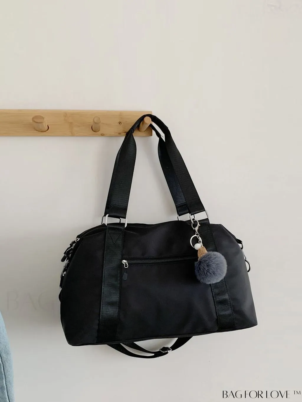 BagForLove - Expansive Pom Pom Embellished Duffle Bag with Ample Storage Capacity