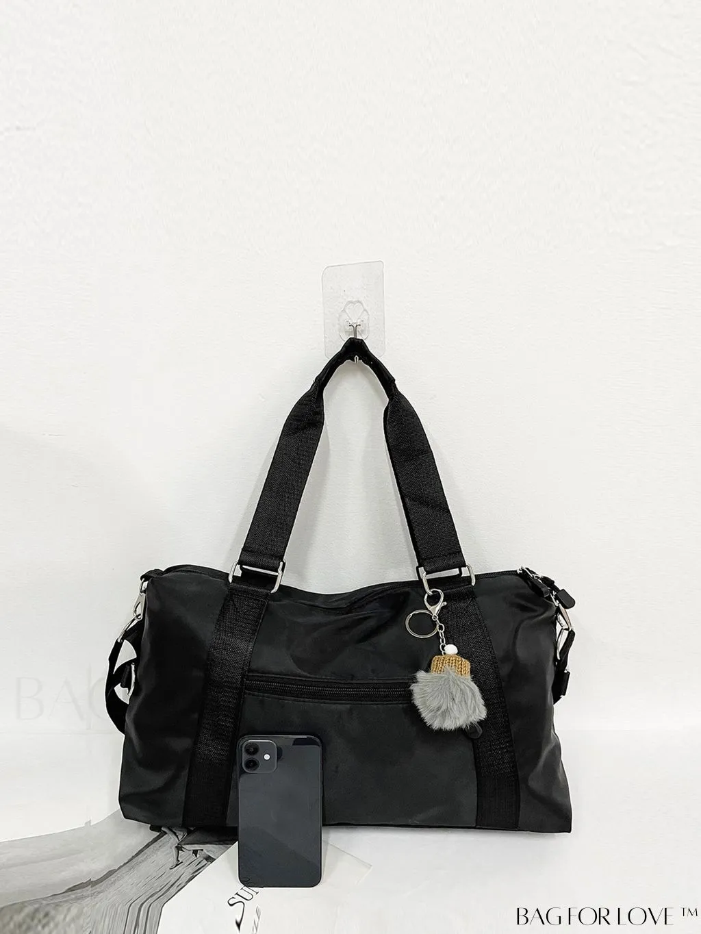 BagForLove - Expansive Pom Pom Embellished Duffle Bag with Ample Storage Capacity