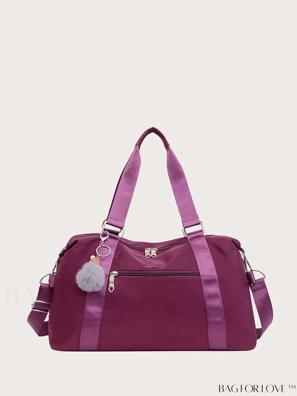 BagForLove - Expansive Pom Pom Embellished Duffle Bag with Ample Storage Capacity