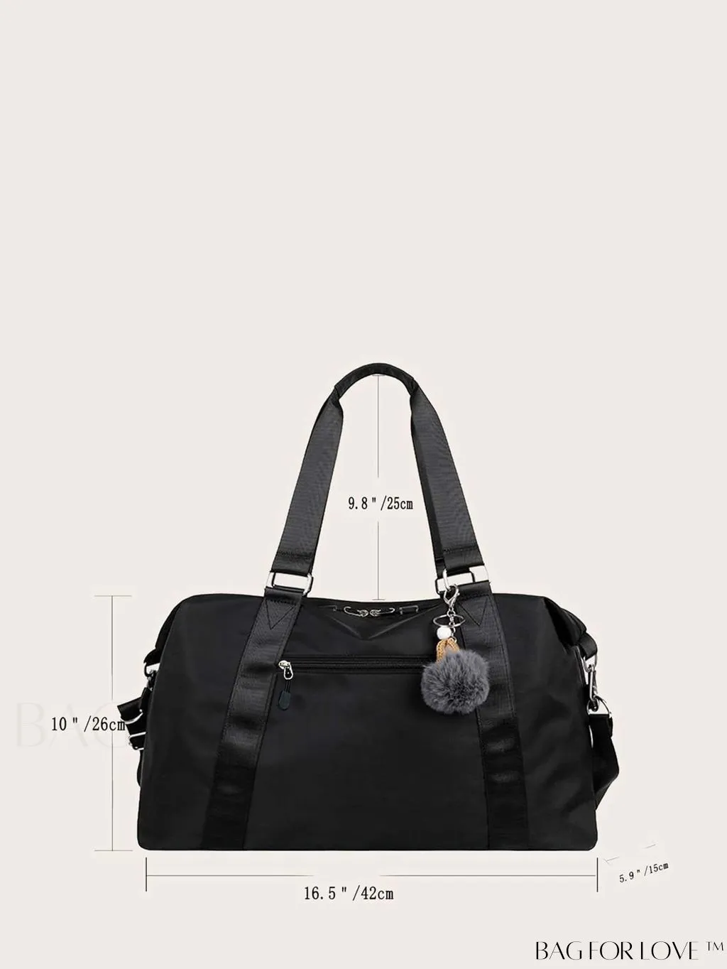 BagForLove - Expansive Pom Pom Embellished Duffle Bag with Ample Storage Capacity