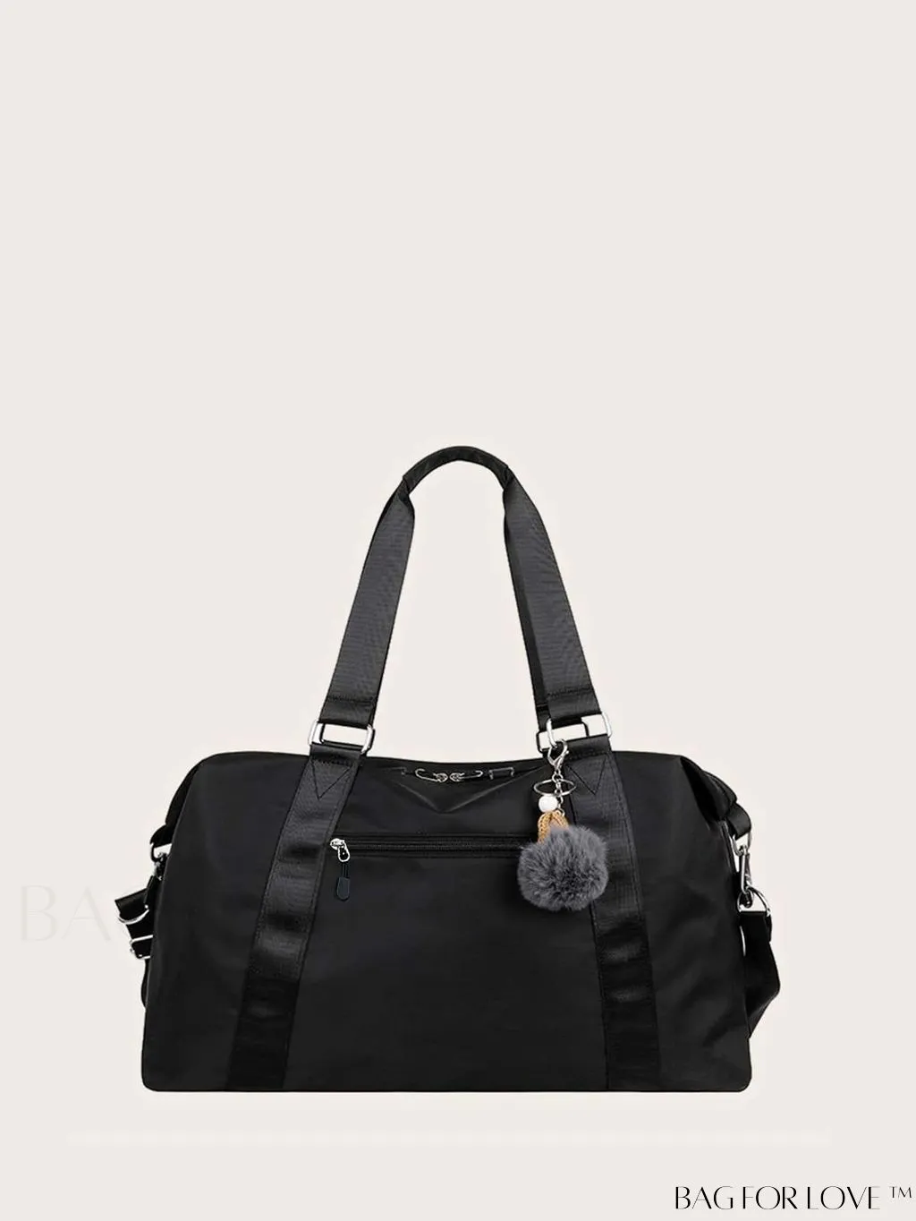 BagForLove - Expansive Pom Pom Embellished Duffle Bag with Ample Storage Capacity