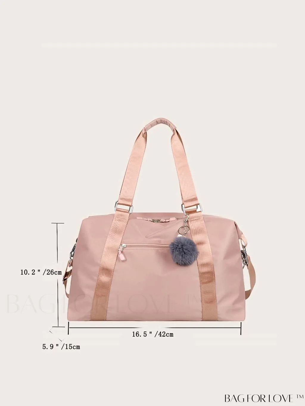 BagForLove - Expansive Pom Pom Embellished Duffle Bag with Ample Storage Capacity
