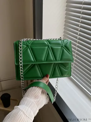 BagForLove - Modern Fashion Crossbody Bag with Chain Strap - Small Square Design