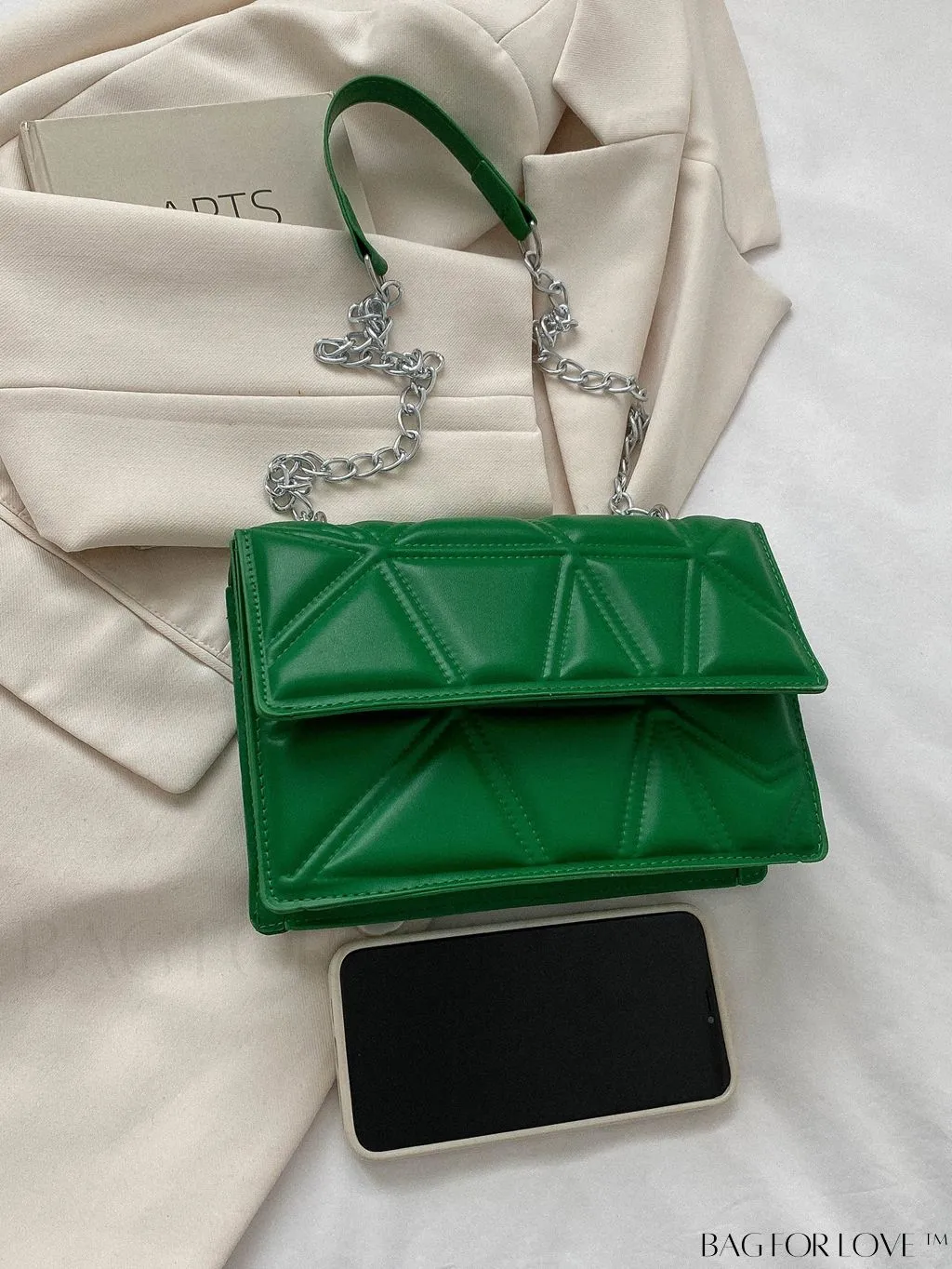 BagForLove - Modern Fashion Crossbody Bag with Chain Strap - Small Square Design