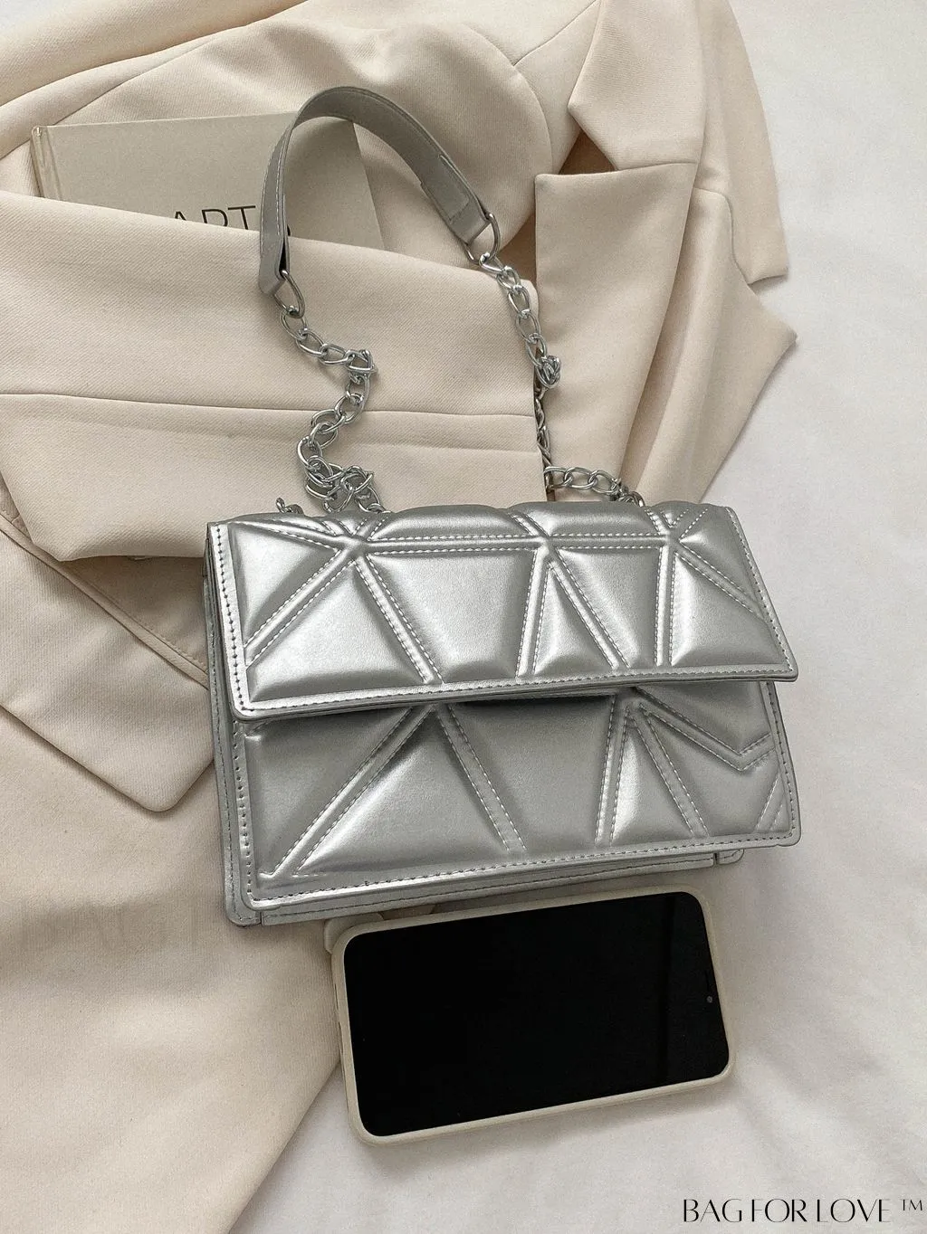 BagForLove - Modern Fashion Crossbody Bag with Chain Strap - Small Square Design