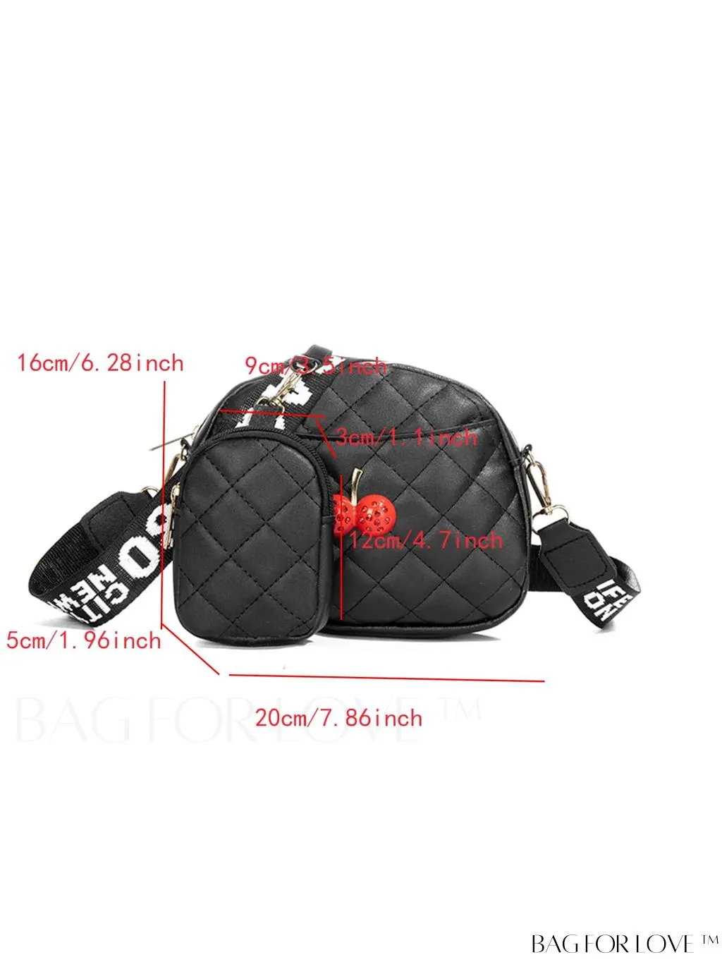 BagForLove - Stylish and Chic Cherry Embellished Womens Shoulder Bag