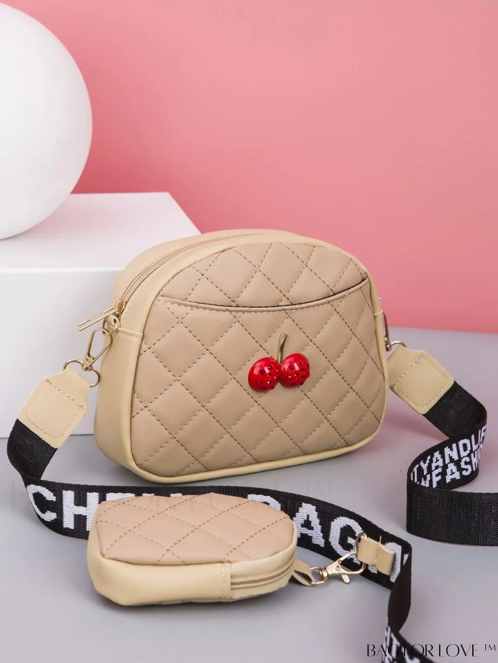 BagForLove - Stylish and Chic Cherry Embellished Womens Shoulder Bag