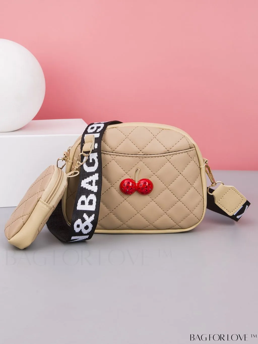 BagForLove - Stylish and Chic Cherry Embellished Womens Shoulder Bag