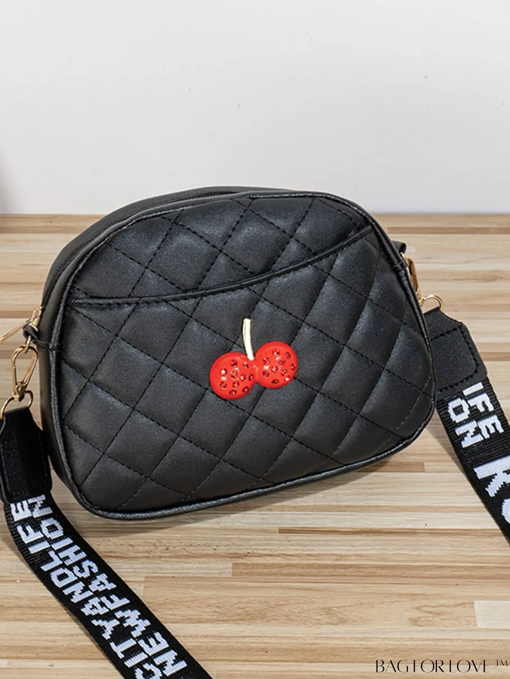 BagForLove - Stylish and Chic Cherry Embellished Womens Shoulder Bag