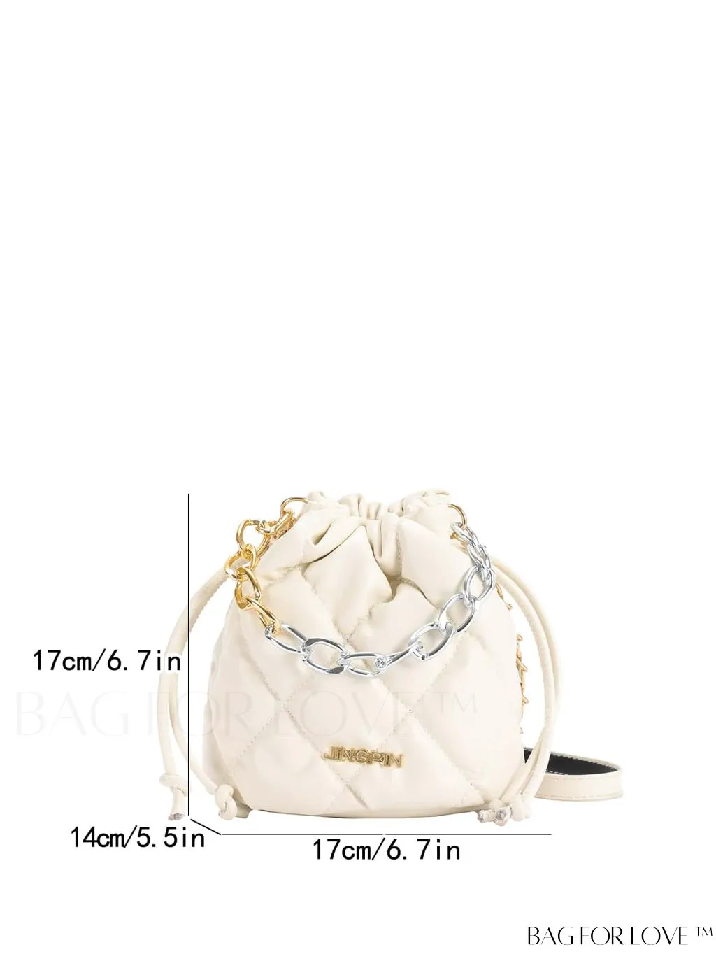 BagForLove - Versatile Mini Quilted Bucket Bag with Drawstring - Wear as Shoulder or Crossbody