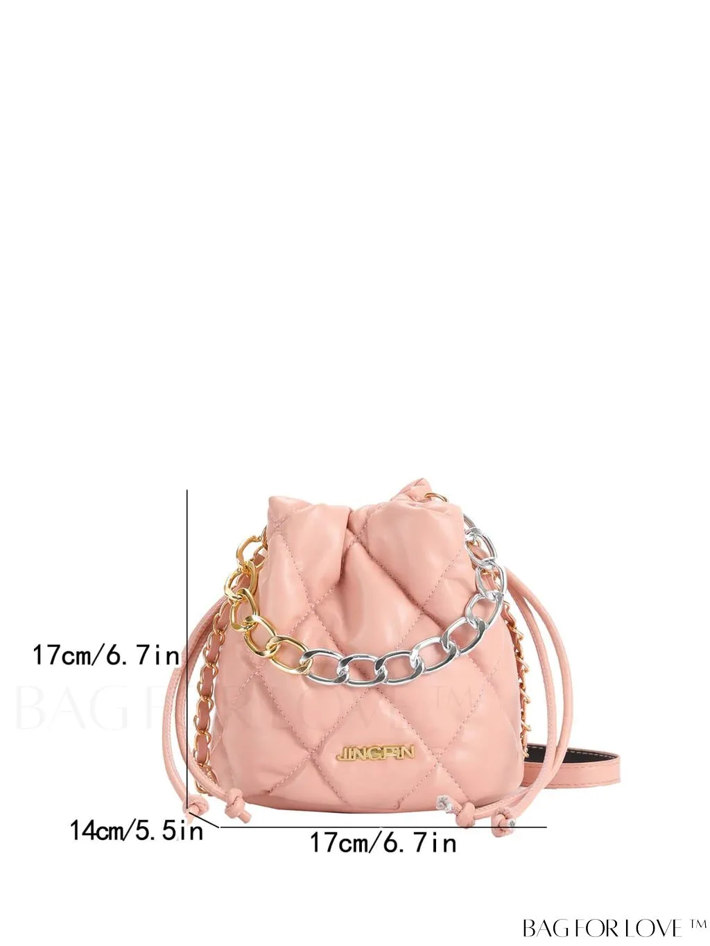 BagForLove - Versatile Mini Quilted Bucket Bag with Drawstring - Wear as Shoulder or Crossbody
