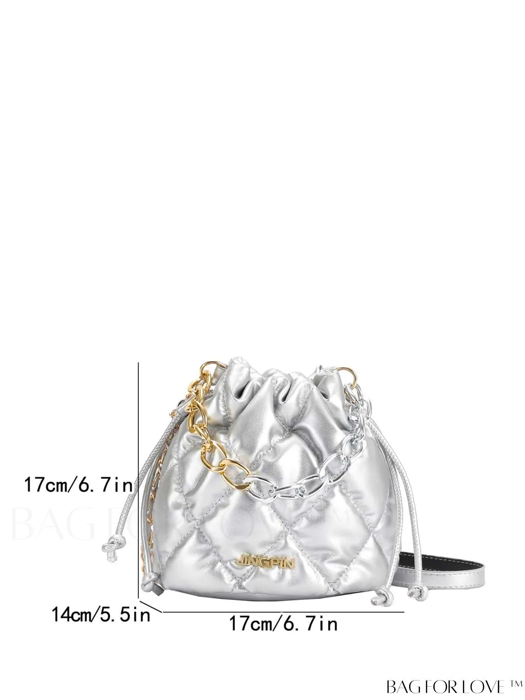 BagForLove - Versatile Mini Quilted Bucket Bag with Drawstring - Wear as Shoulder or Crossbody