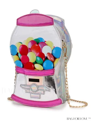 BagForLove - Womens Candy Machine Chain Crossbody Bag - Stylish Shoulder Purse and Handbag