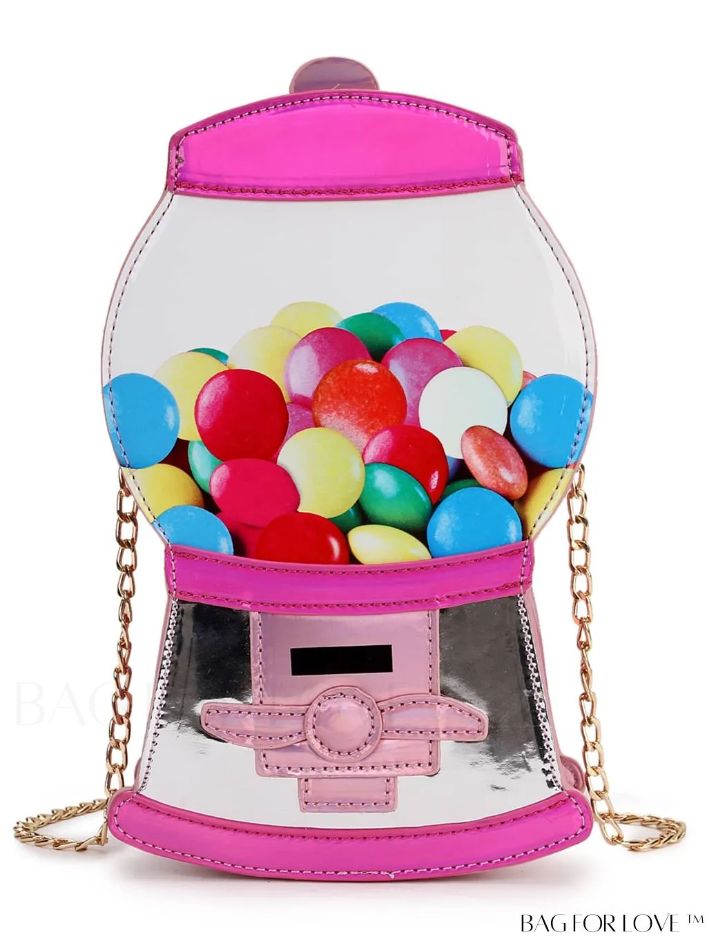 BagForLove - Womens Candy Machine Chain Crossbody Bag - Stylish Shoulder Purse and Handbag