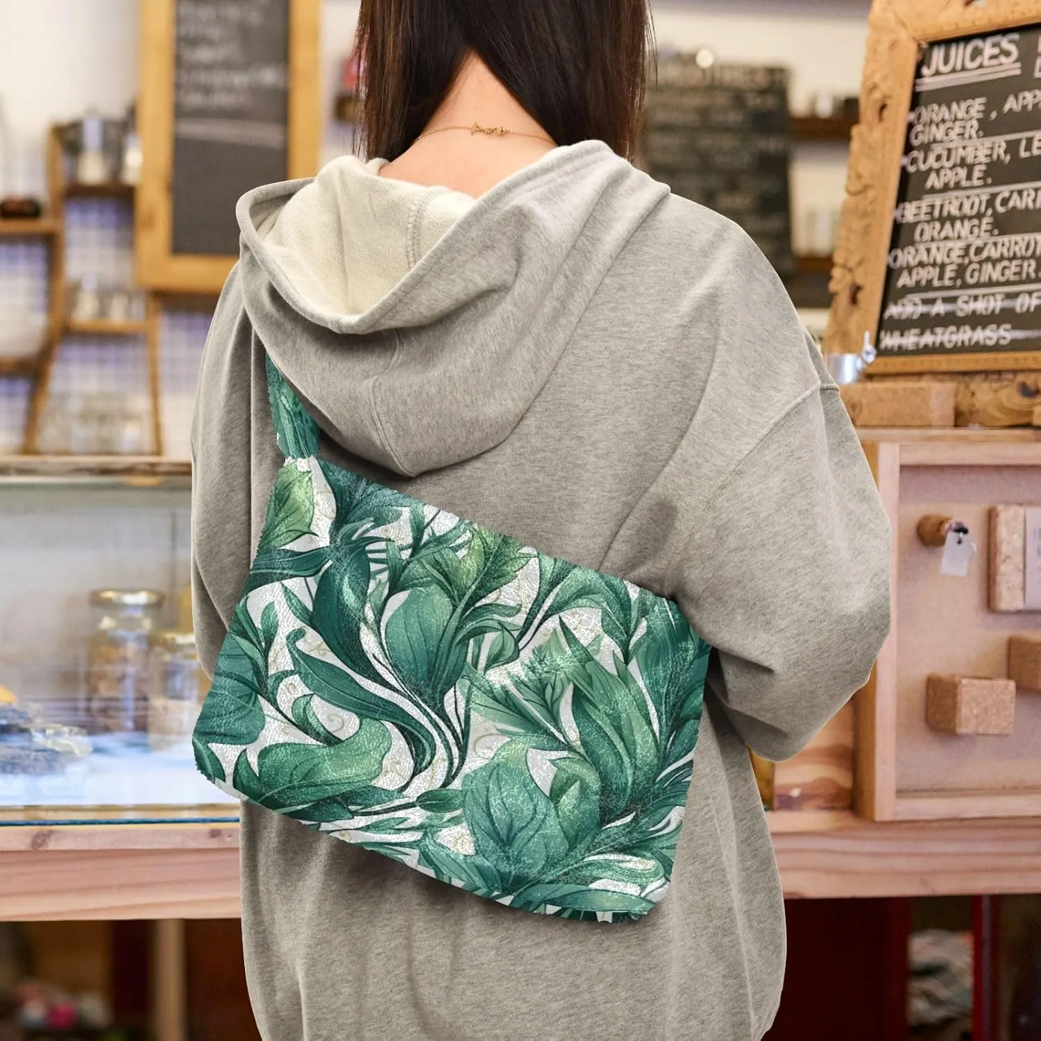 Beautiful Peacocks in Branches with Fruit Woman Shoulder Bag, Long Shoulder Bag, Tote Book Bag for Women