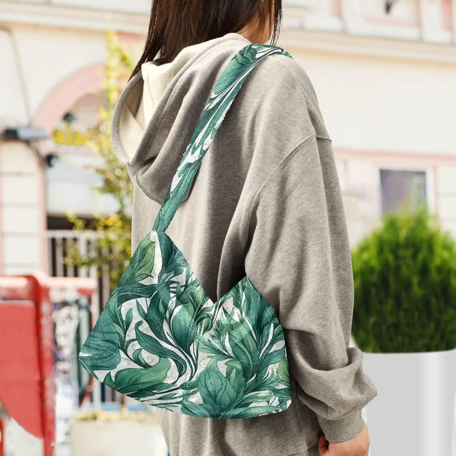 Beautiful Peacocks in Branches with Fruit Woman Shoulder Bag, Long Shoulder Bag, Tote Book Bag for Women