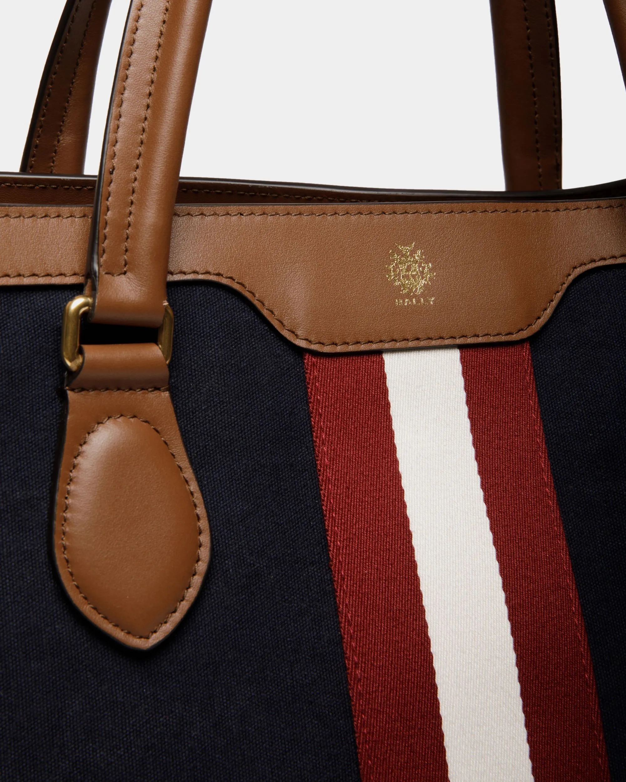 Beckett Tote in Navy Blue Cotton Canvas