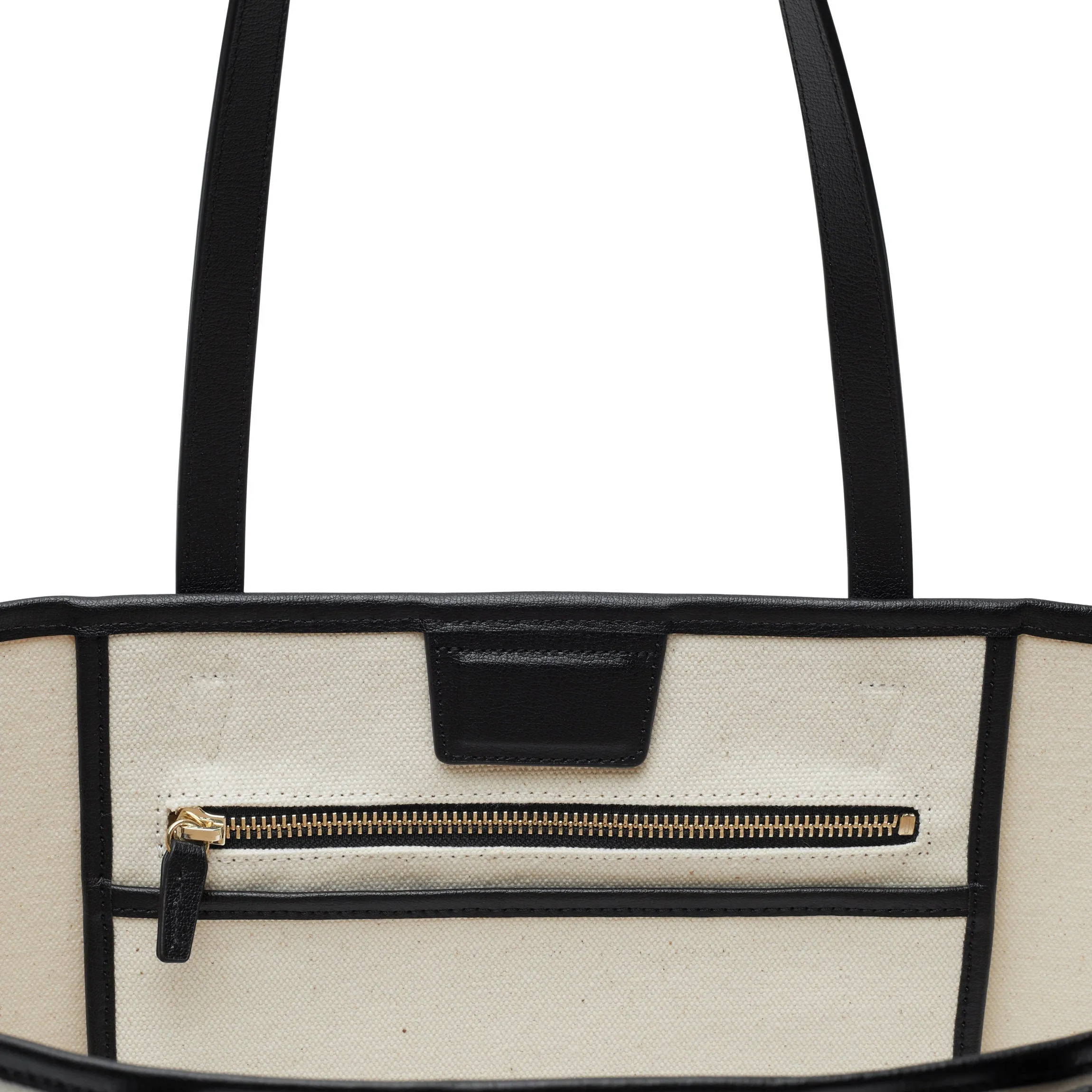Belmont Tote in Canvas Natural Canvas/Black