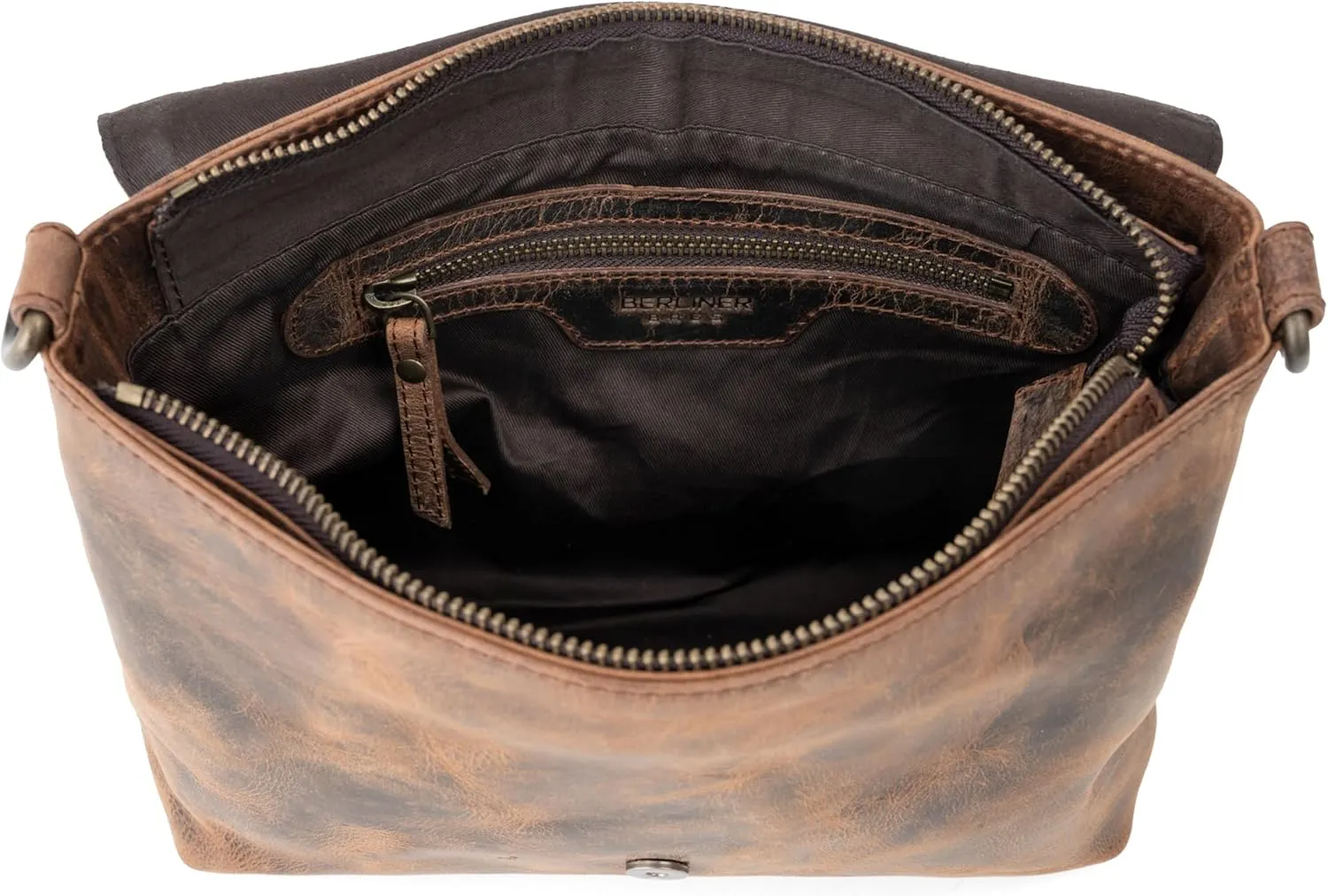 BERLINER BAGS Vintage Genuine Leather Shoulder Bag Catalina, Handbag, Small Crossbody Purse for Women