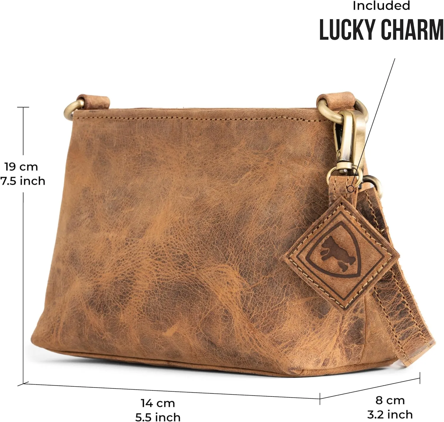 BERLINER BAGS Vintage Genuine Leather Shoulder Bag Marbella, Crossbody Purse for Women, Satchel Bag