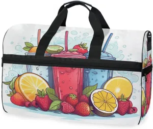 Beverages Drinks Travel Duffel Bag Luggage Sports Gym Bags With Shoes Compartment Large Capacity Lightweight Duffle Bag For Men Women
