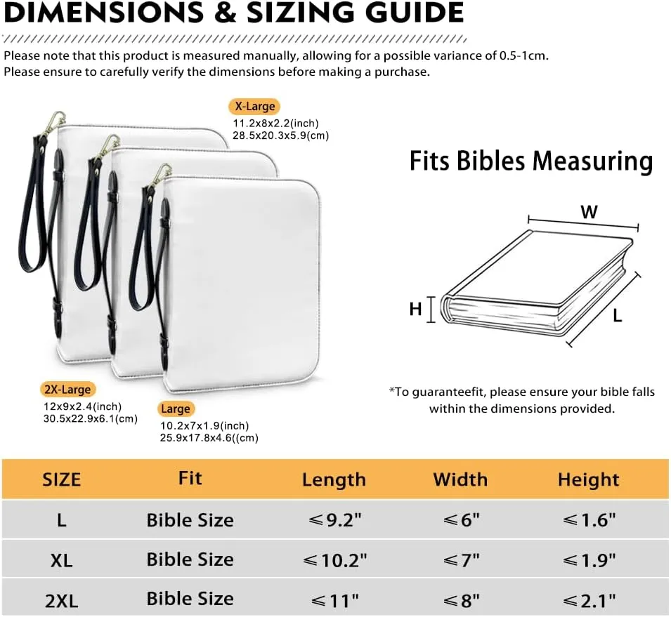 Bible Bags for Women Girls Bible Cover Case with Bookmarks for Men Church Book Handbag for Bible Study
